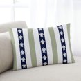 thumbnail image 2 of Waterproof Outdoor Throw Pillows with Inserts 12"x20" Set of 2, Coastal Turtle Soft Decorative Pillowcases for Couch Bedroom, Sage Green Stripe Navy White Ocean Pillow Covers for Sofa Living Room, 2 of 8