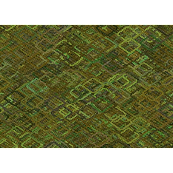 Ahgly Company Machine Washable Indoor Rectangle Transitional Bakers Brown Area Rugs, 2' x 3'