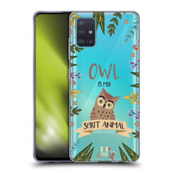 Head Case Designs Spirit Animal Illustrations Owl Soft Gel Case Compatible with Samsung Galaxy A51 (2019)