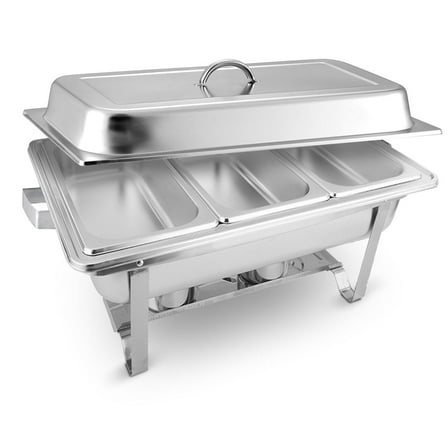SOGA 3L Triple Tray Stainless Steel Chafing Dish – Buffet Food Warmer for Catering, Parties, and Events
