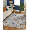thumbnail image 4 of Motif Printed Faux Rabbit Blinx Ivory & Tan 5 ft. x 7 ft. Area Rug, 4 of 6