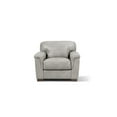 thumbnail image 6 of HomeRoots 43" Gray and Brown Genuine Leather Arm Chair, 6 of 7