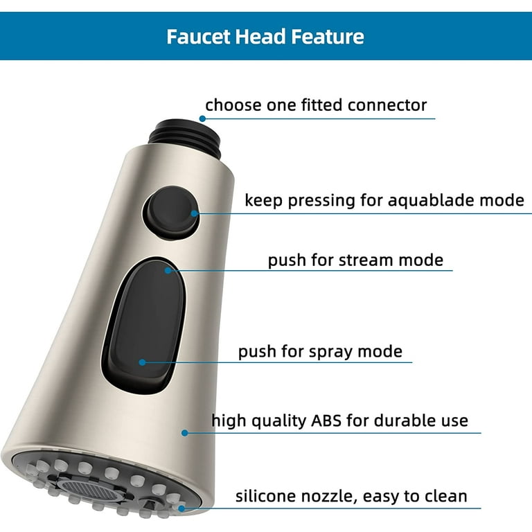 Pull Down Faucet Spray Head Replacement For WEWE Kitchen, 50 OFF