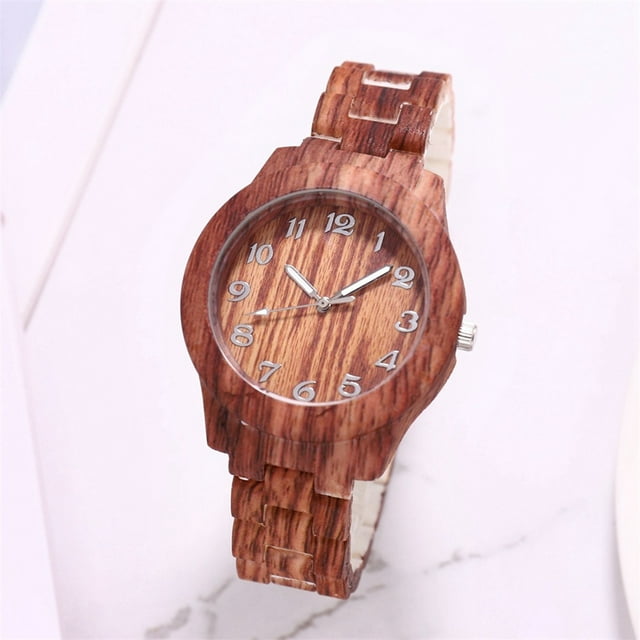 Reloj de cuarzo para hombre, relojes de alta gama para hombre, reloj de cuarzo digital con veta de madera, reloj de cuarzo.
