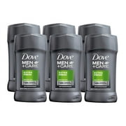 Dove Men + Care 48 Hour Antiperspirant Stick, Extra Fresh, 2.7 Ounces, Pack of 6