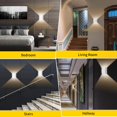 thumbnail image 3 of 2 piezas de luces de pared LED, lámpara de pared de arriba hacia abajo para interiores, luz de pared, aplique de pared moderno de 6 W, iluminación de aluminio para sala de estar, dormitorio, pasillo,, 3 of 5