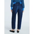 thumbnail image 3 of Free Assembly Women's Midrise Wide Leg Release Hem Jeans, 24" Inseam, Sizes 0-20, 3 of 5