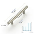 thumbnail image 2 of Ravinte 10 Pack 5" Cabinet Pulls Brushed Nickel Stainless Steel Kitchen Drawer Pulls Cabinet Handles 3" Hole Center, 2 of 6