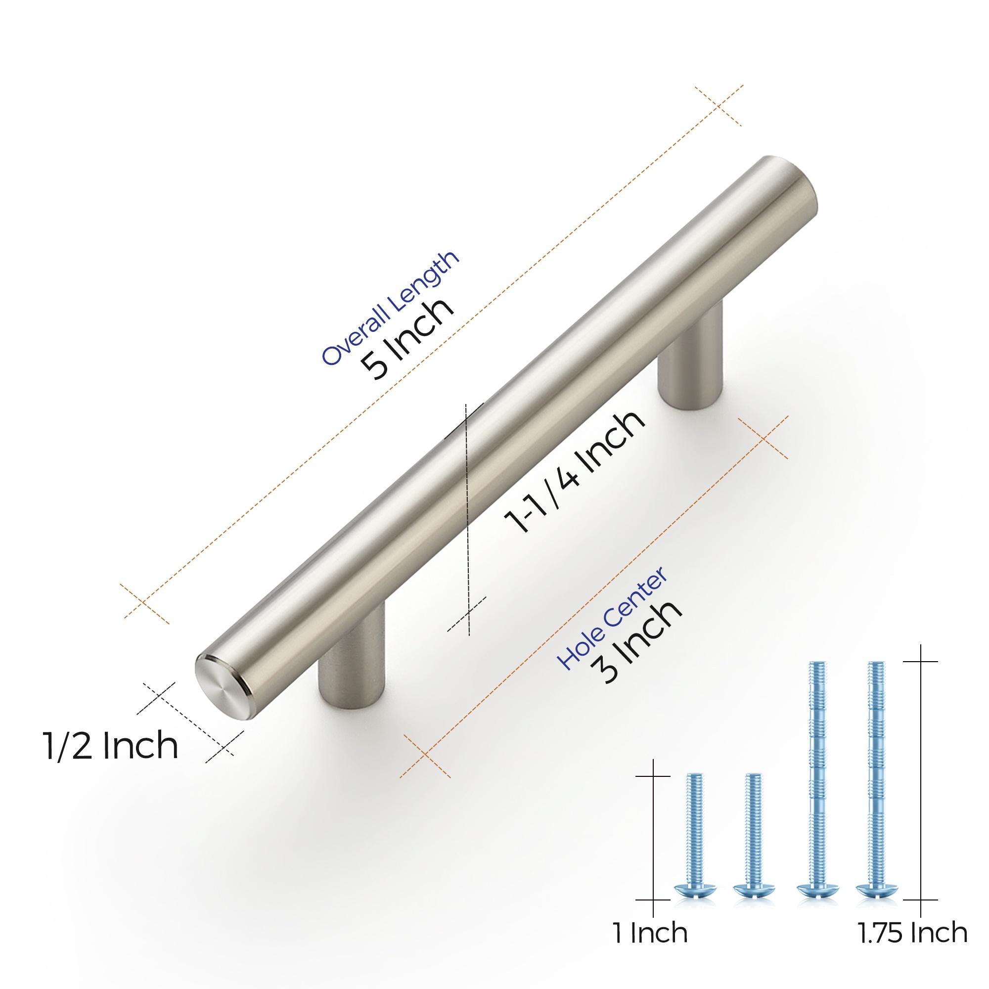 Ravinte 25-Pack Brushed Nickel Cabinet Pulls, 5" Length, 3" Hole Center photo 2