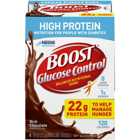 16 Boost - Boost Glucose Control Nutritional Drink, Rich Chocolate, 8 Fl oz, 16 Ct