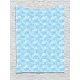 thumbnail image 1 of Nursery Airplane Tapestry, Blue Background with Cloudy Sky Pattern Plane Outlines, Wall Hanging for Bedroom Living Room Dorm Decor, 40W X 60L Inches, Pale Blue Navy Blue and White, by Ambesonne, 1 of 2