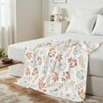 thumbnail image 6 of Fall Throw Blanket 80 X 60 Inch Pumpkin Maple Leaves Autumn Leaf Seasonal Thanksgiving Day Themed Blanket Soft Lightweight Home Office Flannel Blankets for Couch Sofa Bed Living Room Decor, 6 of 8