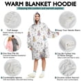 thumbnail image 5 of Wearable Oversized Blanket,Princess Unicorn Star Pattern Wearable Blanket Hoodie for Adults,Cozy Hooded Blankets with Super Pockets,Super Warm Fuzzy Pullover for Women & Men, 5 of 6