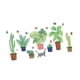 thumbnail image 4 of Pegatina de pared con diseño floral azul para decoración del hogar, ideal para restaurante. Plantas en macetas, 4 of 7