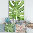 thumbnail image 3 of Designart Green Monstera Leaf Tropical Palm Botanical Detail FLOAT FRAME WALL ART, 3 of 4