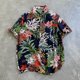 thumbnail image 5 of Camisas De Vestir Para Hombre Camisas florales hawaianas para hombre, camisas de algodón con botones para vacaciones tropicales en la playa con bolsillo (Navy, 3XL), 5 of 6