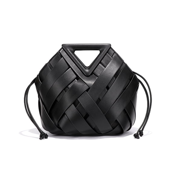 PRIYAL Vegan Leather Clutch Purses for Women Woven Small Crossbody Shoulder Bag Cute Top Handle Handbags Satchels