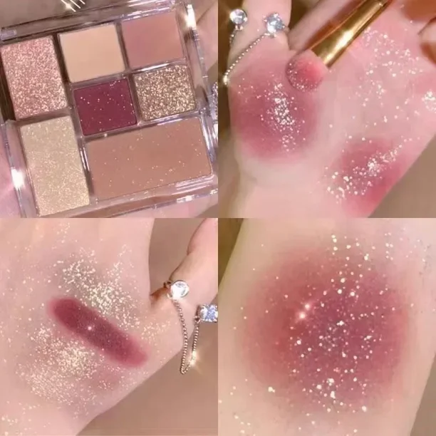 Heallor-paleta de sombra de ojos brillante de 7/20 colores, paleta de sombra de ojos nacarada, brillo, pigmento de maquillaje, placa grande, Cosméticos para oreja