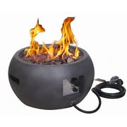 TerraFab Round Propane Fire Pit Outdoor Concrete Fire Table