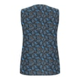 thumbnail image 4 of Pounoo Débardeurs pour Femmes Imprimé Tropical Sans Manches Col Rond Coupe Ample Respirant Extensible Pulls Décontractés Blouses Quotidiennes Style Vacances Cadeau, 4 of 6