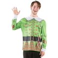 thumbnail image 1 of Faux Real Men's Christmas Elf, Green/Red, Medium, 1 of 4