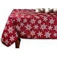 thumbnail image 3 of Violet Linen Nappe Décorative de Noël Flocons de Neige Rouge - 60 Pouces X 84 Pouces, 3 of 4