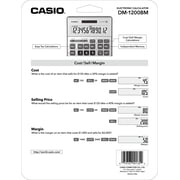 Casio DM1200BM Desktop Calculator, 12-Digit LCD, Silver