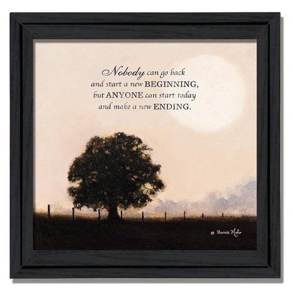 "New Ending" By Bonnie Mohr, Printed Wall Art, Ready To Hang, Black Frame