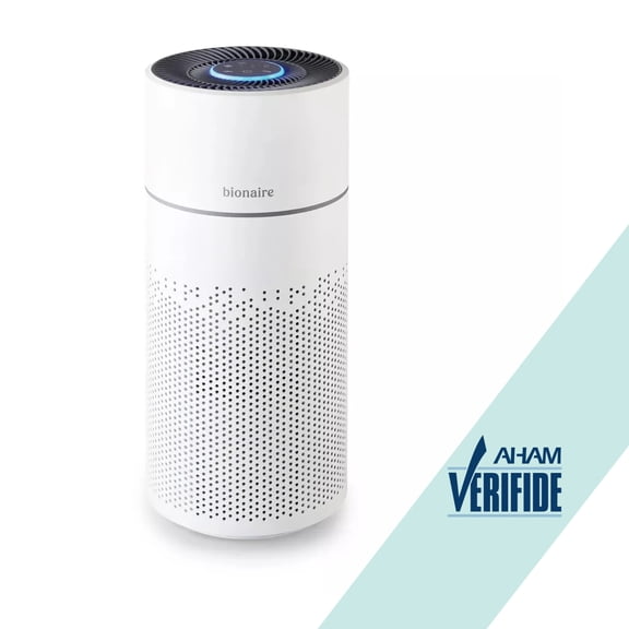 Bionaire XL 360° True HEPA Air Purifier with Air Quality Sensor & Auto Mode for Rooms up to 1350 sq. ft, White