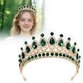 thumbnail image 1 of Bandeau Doré Design Rond Élégant pour Femmes Filles Enfants Fête Mariage Mariage Anniversaire Bal Concours Accessoire en Strass, 1 of 3