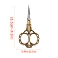 thumbnail image 4 of Tijeras de punto de cruz Wosthever flor de ciruelo de acero dorado, 4 of 6