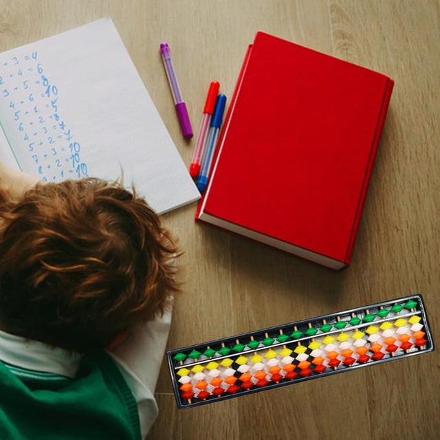 Ábaco con calculadora de cuentas de colores, herramienta de conteo para niños, juguete Montessori, juguete aritmético educativo, ayuda para el aprendi 17 dígitos