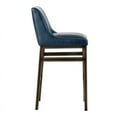 thumbnail image 3 of Sunpan Halden 29.5" Modern Faux Leather Barstool in Blue/Rustic Bronze, 3 of 6