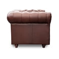 thumbnail image 3 of Sillón Individual de de Piel Genuina Clásico Capitonado, 1 plaza, Modelo Chesterfield P/V, Color Tabaco, Elegante, cómodo y Moderno, Hecho en Mexico. Medidas 110 X 90 X 80 cm., 3 of 6