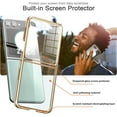 thumbnail image 3 of Case for Samsung Galaxy Z Flip 5 (2023) with Cover Screen Protector, Anti-Yellowing Transparent Thin Hard Phone Case for Galaxy Z Flip5 - Gold Clear, 3 of 14