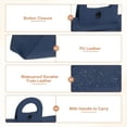 thumbnail image 3 of Bolsa de gafas con asa, estuche de cuero para gafas de sol con paño de limpieza, adecuado para hombres y mujeres (Azul), 3 of 7