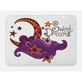 thumbnail image 1 of Sweet Dreams Bath Mat, Crescent Moon with Stars Ethnic Design Inspirations Swirls and Curves Pattern, Non-Slip Plush Mat Bathroom Kitchen Laundry Room Decor, 29.5 X 17.5 Inches, Multicolor, Ambesonne, 1 of 2