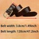 thumbnail image 4 of Genuine Leather For Men s High Quality Buckle Jeans Cowskin Casual Belts Business Cowboy Waistband Male Fashion Designer New, 4 of 5