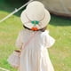 thumbnail image 5 of Conjunto de sombrero y bolso de paja para niñas, sombreros de fiesta de té para niñas, bolsos, gorras de vestir, bolsas, regalo para cumpleaños, verano, viajes en la playa, 5 of 5