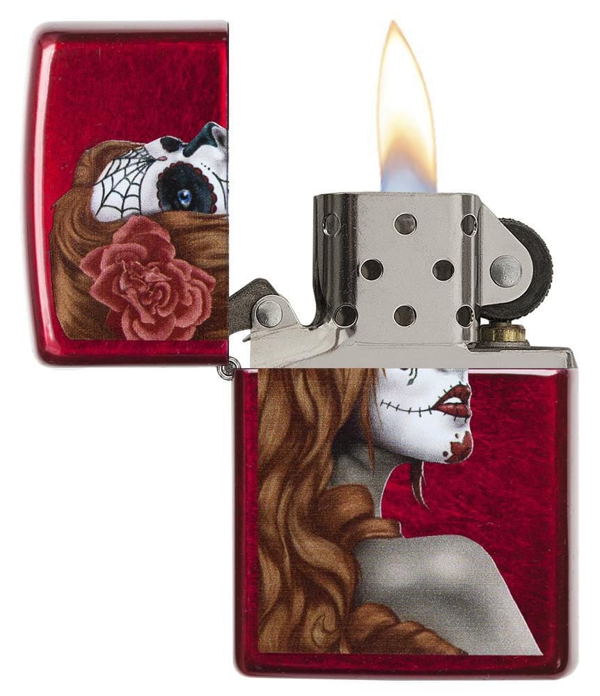 Zippo Day of the Dead Candy Apple Red (28830)