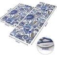 thumbnail image 2 of Boho Kitchen Rugs Sets of 2, Floral Anti Fatigue Cushioned Kitchen Mat for Floor, Standing, Bohemian Flowers Non Skid Washable Kitchen Rugs and Mats, 18'''' x 30'''' + 18'''' x 48'''', Blue, 2 of 5