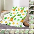 thumbnail image 6 of St Patricks Day Shamrocks Throw Blanket, Irish Clovers Leaves Blankets and Throws, Spring Holiday Soft Cozy Blanket Decor for Bed Couch Living Room and Sofa, 59" x 29.5" (L), 6 of 7