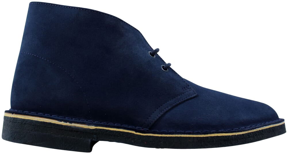 navy blue desert clarks
