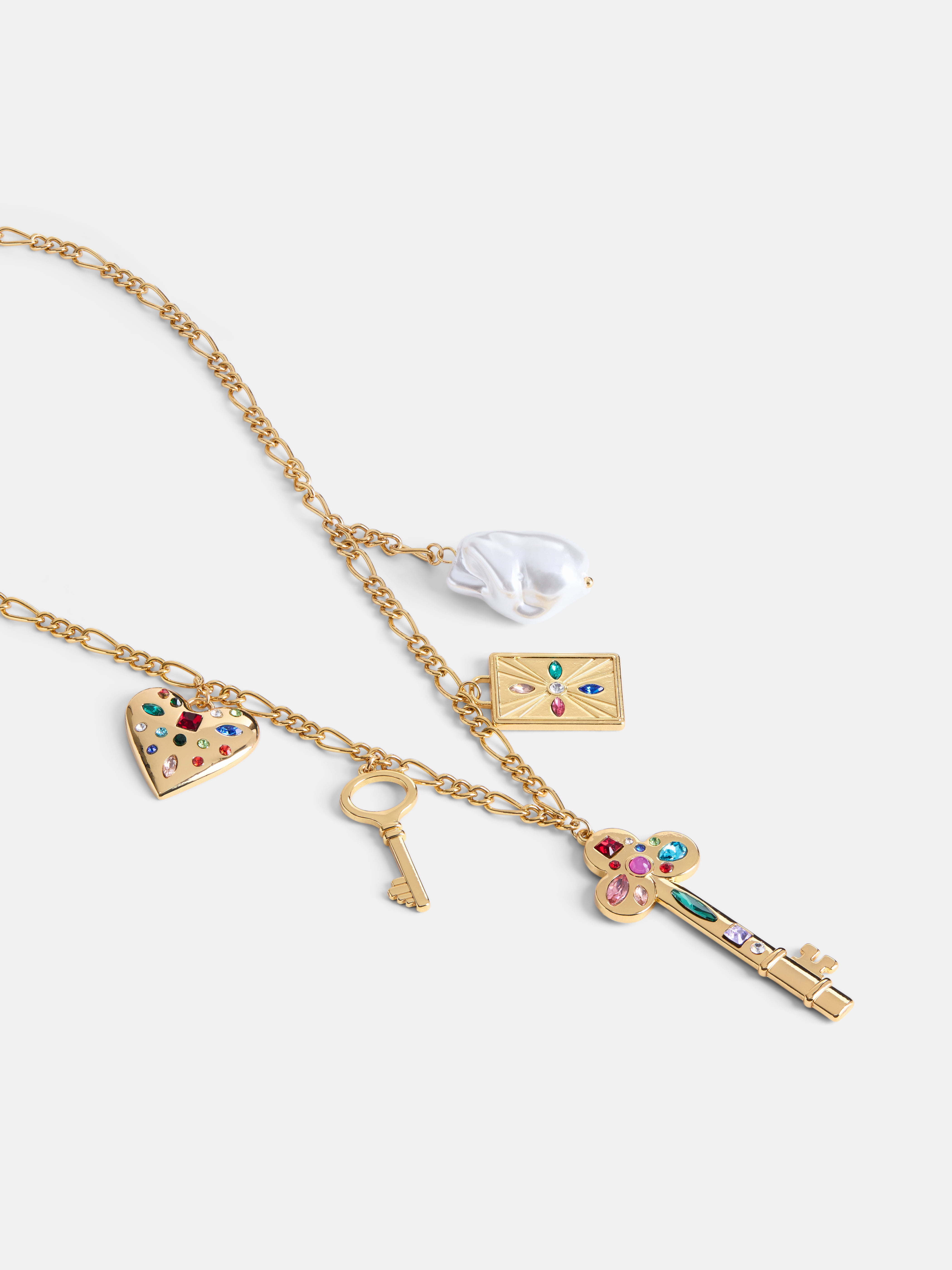 Free Assembly Women's Gold Tone Charm Necklace, 22" + 3" Extender