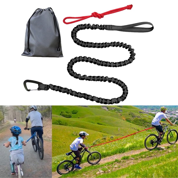 Corde De Remorquage Auto-rétractable Pour Vélo – 2 X 5 M, 200 G, Fixation Rapide Sur Tige De Selle, Pour Enfant Et Adulte