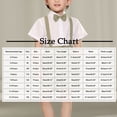 thumbnail image 3 of Little Boys Gentleman Outfits Suits Set Infant Short Sleeve Shirt+Suspender Pants+Bow Tie Overalls Clothing Set Kids Colorful Clothes Green 9-10 Years, 3 of 7