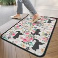 thumbnail image 4 of Husky Dog Flower Floral Door Rugs,Washable Non Slip Door Mats Indoor,Decorative Door Mats,Entry Mat Indoor for Entrance,Bedroom,Kitchen,Bathroom,30"x17", 4 of 6