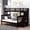 Espresso, variant on DRNANLIT Twin-Over-Full Bunk Bed w/ Staircase Storage & Guard Rail, Gray