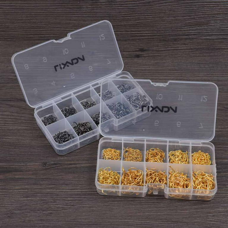 Proberos 500pcs High Carbon Steel Fishing Hooks with Plastic Box, 10 Sizes  Fish Hook with Barbs for Freshwater/Seawater, 3# - 12#(50pcs/ Size) at Rs  540.00, Gurugram
