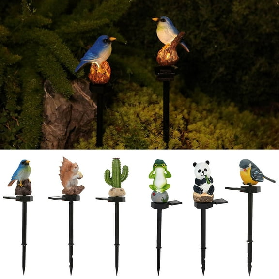 Nkmbld Lawn Ornaments Solar Powered Resin Bird Lights Outdoor Lights Waterproof Lights Yard Art, Flowerbed Decoration, Outdoor Decor